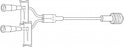 Baxter Catheter Extension Set - Microbore Y-Type Catheter Extension Set with Male Luer Lock Adapter - 2N1191