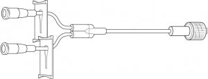 Baxter Catheter Extension Set - Microbore Y-Type Catheter Extension Set with Male Luer Lock Adapter - 2N1191