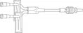 Baxter Y-Type Catheter Extension Set - Y-Type Extension Set, Catheter, Male Luer Adapter - 2N1196