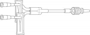 Baxter Y-Type Catheter Extension Set - Y-Type Extension Set, Catheter, Male Luer Adapter - 2N1196