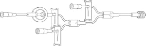 Baxter Healthcare 3-Lead Extension Sets - Extension Set, 3-Lead, 0.22-Micron Air-Eliminating Filter - 2N3342