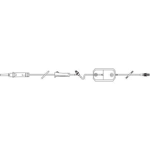 Baxter Clearlink Solution Sets - Clearlink Solution Set with 1.2-micron Downstream Filter, Luer-Activated Valve, Male Luer Lock Adapter with Retractable Collar, 10 drops / mL, 107" L - 2R8486