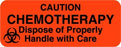 Centurion Centurion Pharmacy Department Precaution Labels - Fluorescent Red Caution Chemotherapy Label - BHL327