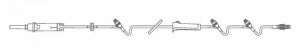 Baxter Healthcare Continu-Flo Solution Sets - CONTINU-FLO Solution Set, Nonvented, 2 CLEARLINK Luer Activated Valves, Backcheck Valve Plus Stopcock Manifold, Plus Extension Set with 1 CLEARLINK Luer Activated Valve, 124" - 3C0134