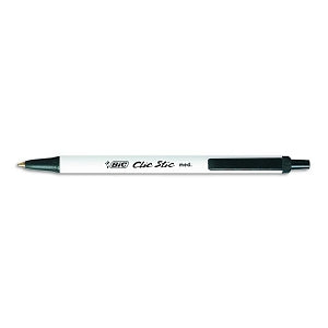 BiC Clic Stic Retractable Pens - BiC Clic Stic 1 mm Retractable Ballpoint Pens, Black - CSM11-BK