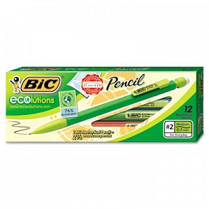 BIC ECOlutions Mechanical Pencils - Xtra-Life Mechanical Pencil, 0.7 mm, Assorted, Dozen - MPE11