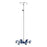 Blickman Health Ind Inc Stainless Steel IV Pole with Ram's Hook - IV Pole, 6 Leg, 4 Hook, Chrome - 0561370400