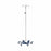 Blickman Health Ind Inc Stainless Steel IV Pole with Ram's Hook - IV Pole, 6 Leg, 6 Hook, Chrome - 0561370600