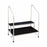 Blickman Health Ind Inc Stainless Steel Double Step Stool With Handrail - Stainless Steel Double Step Stool with Handrail, MRI - 7764MR-HR