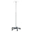 Blickman Health Aluminum Five Leg IV Pole - IV Pole, 5 Leg, 2 Hook, MR Conditional Swivel Casters - 7792MR-C