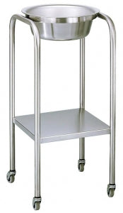 Blickman Single Basin Solution Stands - Single Basin Solution Stand with Shelf, MRI Compatible - 7807MR