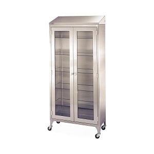 Blickman Health Ind Inc Stainless Steel Instrument Supply Cabinets - Instrument / Storage Cabinet, 6 Glass Shelves, Glass Door - 1537971002