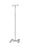 Blickman Health Aluminum Five Leg IV Pole - IV Pole, 5 Leg, 4 Hook, Thumb Lock, Stainless Steel - 0528890400