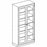 Blickman Health Ind Inc Stainless Steel Instrument Supply Cabinets - Instrument / Storage Cabinet, Stainless Steel, 5 Shelf, Hinged Door, 47" x 18" x 84" - L47HAS