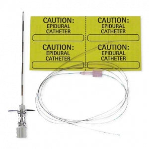 B Braun PERIFIX Continuous Epidural Trays (Kits) - Continuous Epidural Tray with 17 G x 3.5" Tuohy Needle, PERIFIX 19 G x 36" Springwound Open-Tip Catheter, Catheter Connector, Threading Assist Guide - 332202