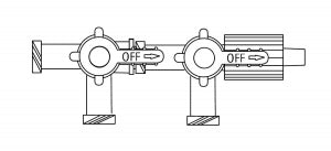 B Braun Medical Ganged Stopcocks and Manifolds - 2-Gang, 3-Way Stopcock with 0.68 mL Priming Volume - 455992