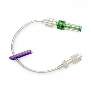 B Braun Medical Macrobore Catheter Extension Sets - InVision-Plus Clear Needleless Connector with 7" High-Pressure Bonded Macrobore Extension Set - 460213