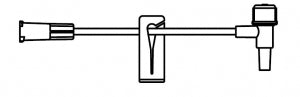 B Braun Small Bore T-Port IV Extension Sets - 4" Small Bore T-Port Luer Slip Extension Set - 471950