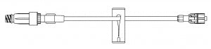 B Braun Standard-Bore Extension Set - Standard-Bore IV Extension Set with Ultrasite Valve, 6.5" - 473444