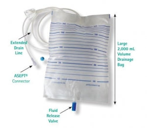 B Braun ASEPT 2, 000 mL Drainage Bags - ASEPT Drainage Bag, 2, 000 mL - 622280