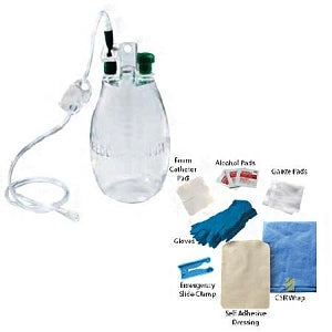 B Braun Medical ASEPT Evacuated Drainage Bottles and Kits - ASEPT 600 mL Drainage Kit, Includes ASEPT 600 mL Evacuated Bottle with Drainage Line and Procedure Pack - 622287