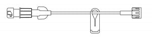 B Braun Medical Inc. Extension Sets with SAFELINE Split-Septum Injection Sites - Extension Set, Safeline Split Septum Injection Site, Removable Slide Clamp, 7" - NF1310