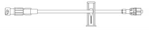 B Braun Medical Inc. Extension Sets with SAFELINE Split-Septum Injection Sites - Extension Set, Safeline Split Septum Injection Site, Removable Slide Clamp, 7" - NF1320