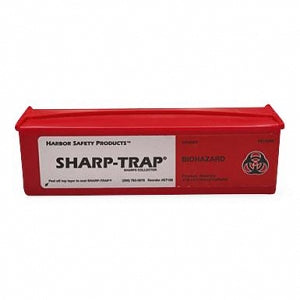 Harbor Safty Products Sharp Trap Containers - Sharp Trap Bio-Disposable Sharps Container, Red, 1/2 qt. - ST-100