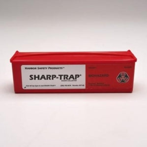 Harbor Safty Products Sharp Trap Containers - Sharp Trap Bio-Disposable Sharps Container, Red, 1/2 qt. - ST-100