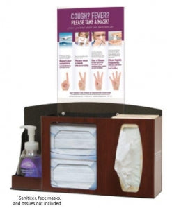 Bowman Cover Your Cough Compliance Kit - Cover Your Cough Compliance Kit with Cherry Tissue Box and Vertical Sign Holder, Tabletop - BD211-0033