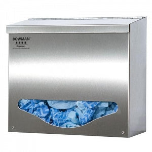 Bowman Bulk Personal Protective Equipment (PPE) Bin Dispenser - Bulk Dispenser, Single Bin, Stainless Steel - BK002-0300