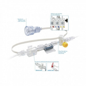 ICU Medical Transpac IV Monitoring Kits - Transpac IV Monitoring Kit, 2 Needleless Valves, 72" Pressure Tubing - 46103-77