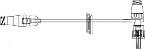 ICU Medical Small Bore Extension Set - Small Bore Extension Set, 3" - A1085