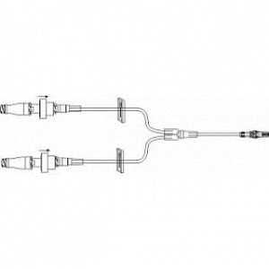 ICU Medical Small Bore Extension Set - Small Bore Extension Set with T-Connector, 6.5" - A1105