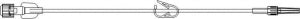 ICU Medical Small Bore Extension Set - Small Bore Extension Set with Pinch Clamp, 12" - B1134