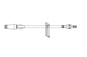 ICU Medical High-Pressure IV Extension Set - Hi-Press Extension Set, Rotating Luer, 7" - B33056