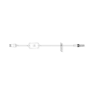 ICU Medical Small Bore Extension Set - Small Bore Extension Set with Microcline, 1.2 Micron Filter, 2 Clamps, Luer Lock, 1.9 mL, 60" - MC330174