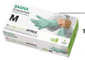 BOSMA Aloetouch Ext Cuff Nitrile Gloves - Aloetouch Extended Cuff Nitrile Exam Gloves, Size M - 73-20701