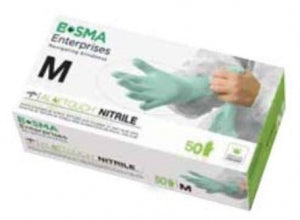 BOSMA Aloetouch Ext Cuff Nitrile Gloves - Aloetouch Extended Cuff Nitrile Exam Gloves, Size M - 73-20701