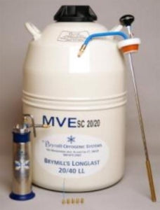 Brymill Cry-Ac Liquid Nitrogen Delivery System / Components - Cry-Ac-3 Dewar Cryoplate System, 10 oz. - BRY-1000