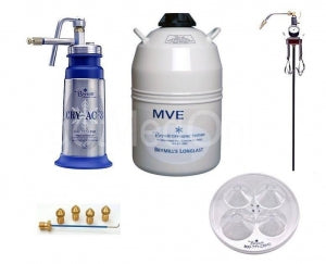 Brymill Cryogenic System Dermatology Package - Cry-Ac Handheld Liquid Nitrogen Delivery System Dermatology Package with Cryoplate, Withdrawal Device, 20 L Dewar and Cry-Ac 10 oz. Unit - BRY-1002