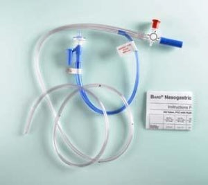 CR Bard Nasogastric Tubes with PREVENT Filter and LOPEZ Valve - NG Tube with Prevent Filter and Lopez Valve, 18 Fr, 48" Long - 0056180