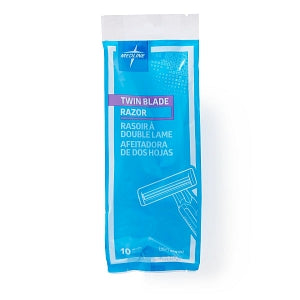 Medline Disposable Twin Blade Facial Razor - Disposable Facial Razors with Twin Blades - BRN1312