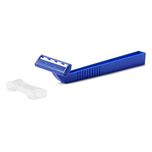 Medline Single Blade Facial Razors - Disposable Facial Razors with Single Blade, Blue - BRN1332