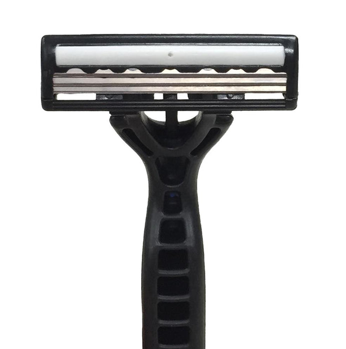 Triple Blade Facial Razors with Lubrication Strip