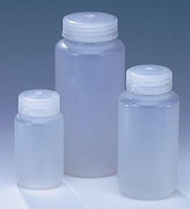 Bel-Art Precisionware Wide-Mouth Polypropylene Bottles - Bel-Art Precisionware Wide-Mouth 125 mL (4 oz.) Autoclavable Polypropylene Bottles, Polypropylene Cap, 38 mm Closure, Pack of 12 - F10632-0005