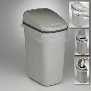 Bel-Art Products Bel-Art Touchless Waste Cans - Bel-Art Touch Free 7.3 Gal. Automatic Waste Can with Gray Lid - F13202-0020