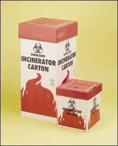 Bel-Art Products Bel-Art Biohazard Incinerator Carton and Covers - Bel-Art Cardboard Biohazard Incinerator Cartons, 12" x 12" x 27", Floor Model, Pack of 6 - F13205-0001