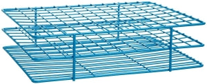 Bel-Art Products Poxygrid Test Tube Racks - Poxygrid Test Tube Rack for 13 to 16 mm Tubes, 108 Places, Blue - F18759-0001