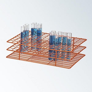 Bel-Art Products Poxygrid Test Tube Racks - Poxygrid Test Tube Rack for 13 to 16 mm Tubes, 108 Places, Orange - F18759-0003